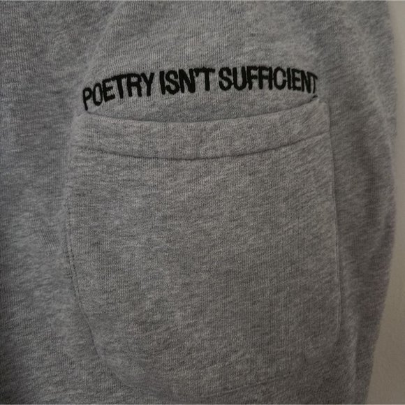RECEPTION | Kitchen brushed fleece sweatpants Poetry gray wide leg sz M - Picture 5 of 6